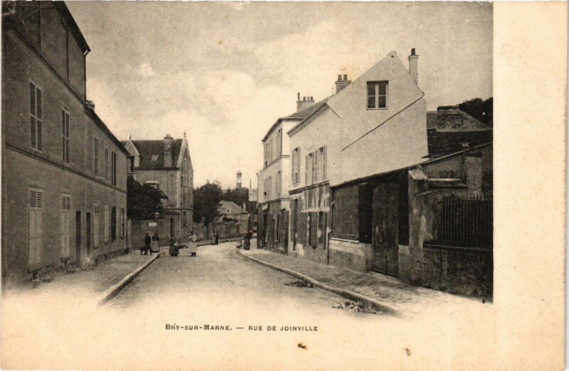 Carte postale ancienne Bry-sur-Marne Rue de Joinville à Bry-sur-Marne