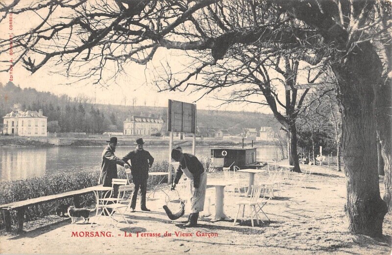 Carte postale ancienne Morsang Sur Orge La Terrasse Du Vieux Garcon - Restaurant à Morsang-sur-Orge
