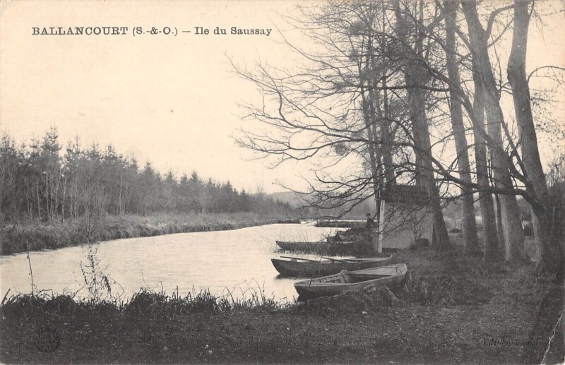 Carte postale ancienne Ballancourt Ile Du Saussay