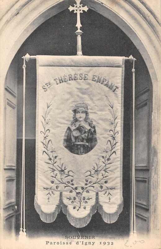 Carte postale ancienne Souvenir Paroisse D'Igny 1932