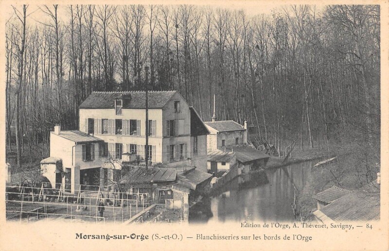 Carte postale ancienne Morsang Sur Orge Blanchisseries Sur Les Bords De L'Orge à Morsang-sur-Orge
