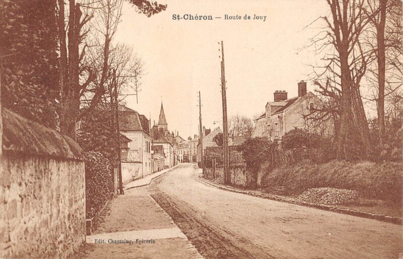 Carte postale ancienne Saint Cheron Route De Jouy