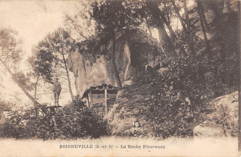Carte postale ancienne Boigneville La Roche Pleureuse à Boigneville