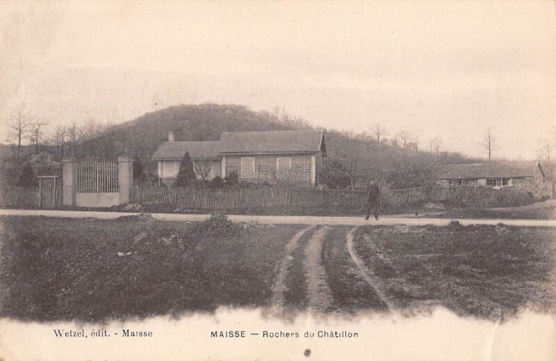 Carte postale ancienne Maisse Rochers Du Chatillon à Maisse