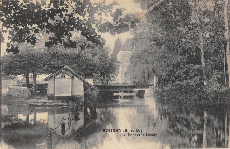 Carte postale ancienne Bouray Pont Et Lavoir