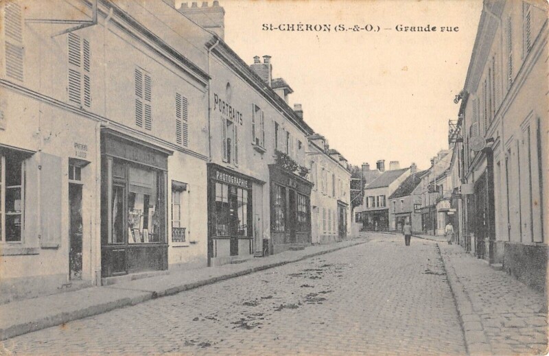 Carte postale ancienne Saint Cheron Grande Rue