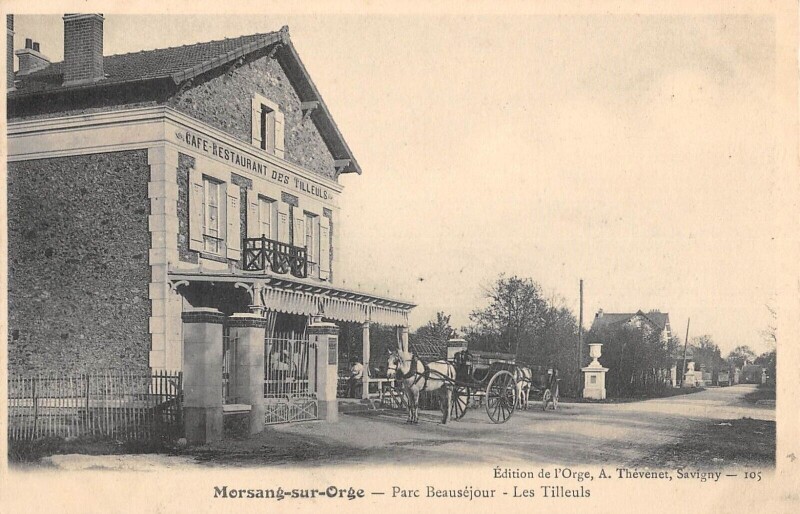 Carte postale ancienne Morsang Sur Orge Parc Beausejour Les Tilleuls à Morsang-sur-Orge