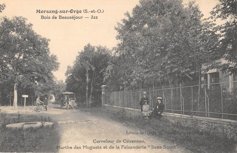 Carte postale ancienne Morsang Sur Orge Bois De Beausejour Carrefour Des Cevennes à Morsang-sur-Orge