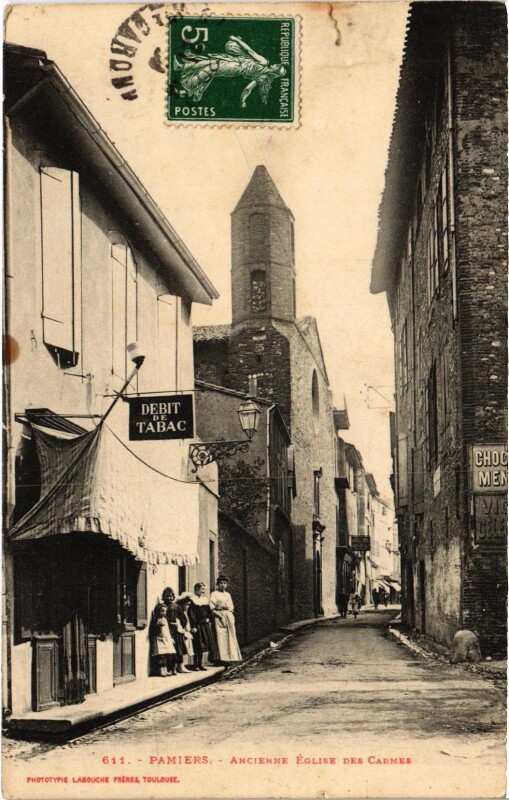 Carte postale ancienne Pamiers Ancienne Eglise Ariege à Pamiers