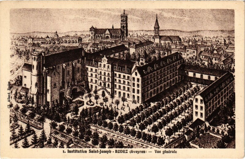 Carte postale ancienne Rodez - Vue générale à Rodez
