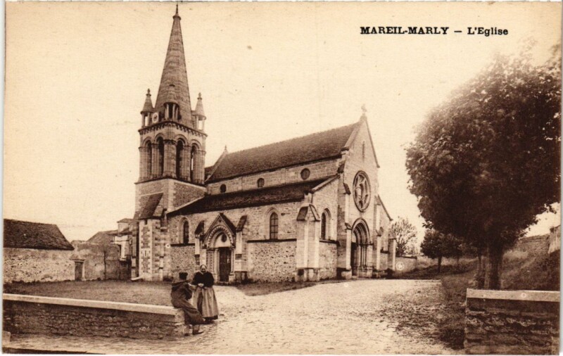 Carte postale ancienne Mareil-Marly - L'Eglise à Mareil-Marly