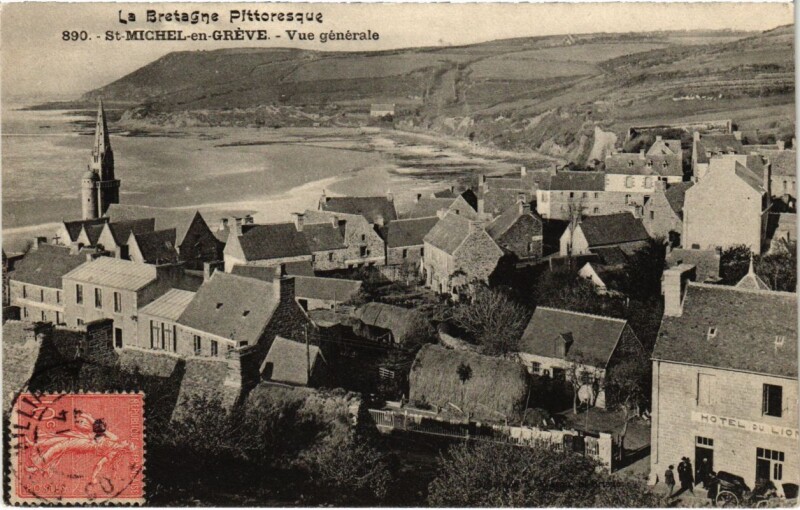 Carte postale ancienne Saint-Michel-en-Greve - Vue generale à Saint-Michel-en-Grève