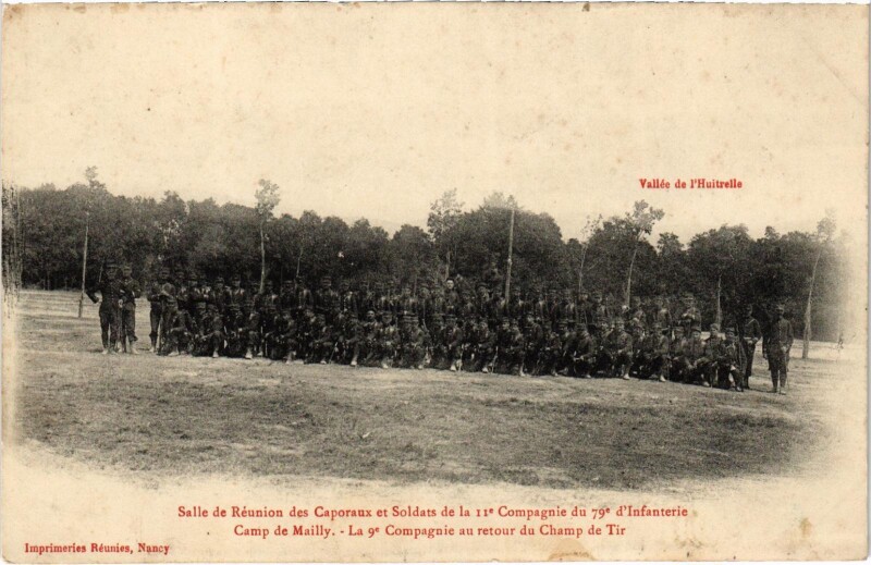 Carte postale ancienne Militaire Nancy - Salle de Réunion des Caproux et Soldats à Nancy
