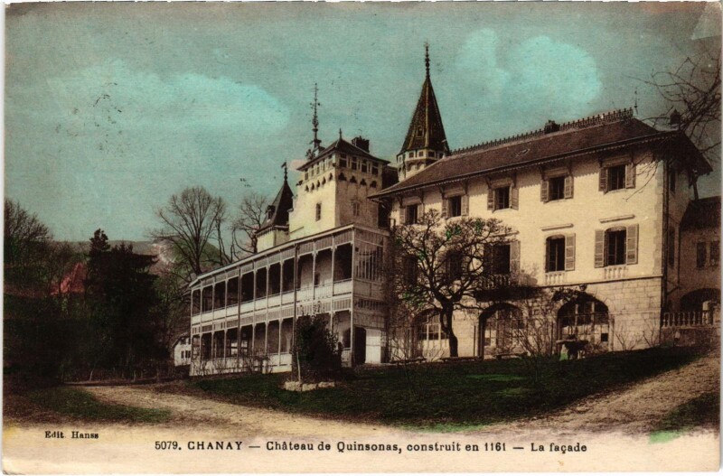 Carte postale ancienne Chanay - Chateau de Quinsonas à Chanay