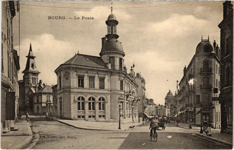 Carte postale ancienne Bourg - La Poste