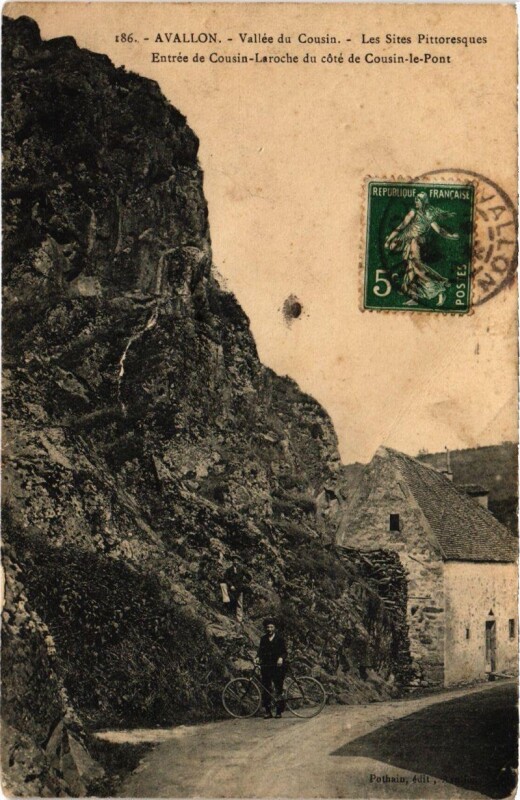 Carte postale ancienne Avallon - Vallée du Cousin à Avallon