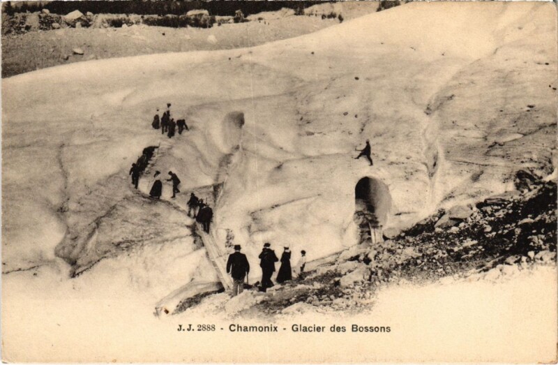 Carte postale ancienne Chamonix - Glacier des Bossons