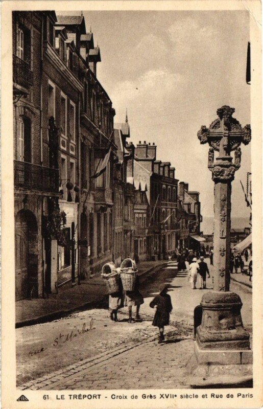 Carte postale ancienne Le Treport - Croix de Gres au Tréport