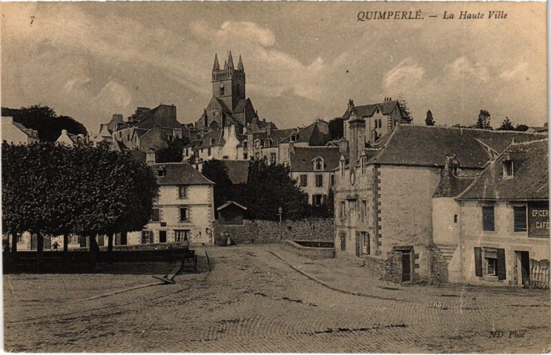 Carte postale ancienne Quimperle- La Haute Ville France à Quimper