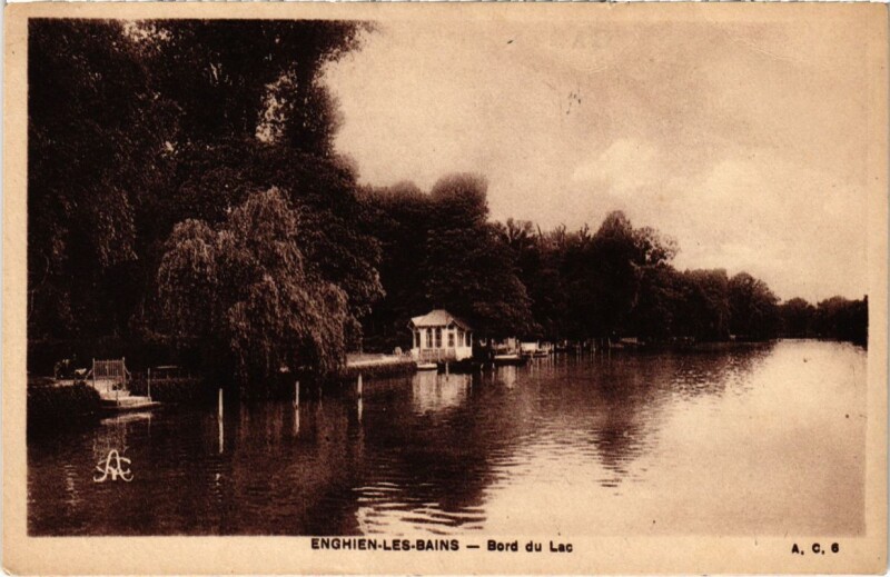 Carte postale ancienne Enghien-les-Bains - Bord du Lac à Enghien-les-Bains
