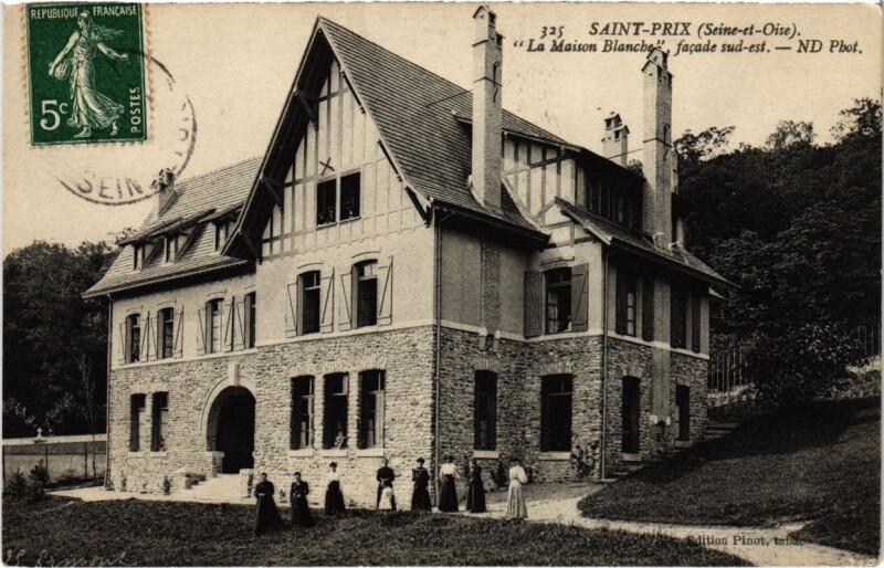 Carte postale ancienne Saint-Prix - La Maison Blanche à Saint-Prix