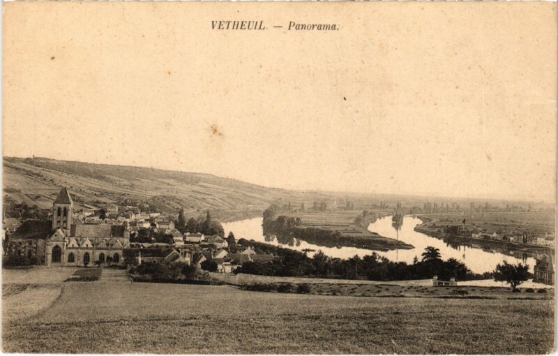 Carte postale ancienne Vetheuil - Panorama à Vétheuil