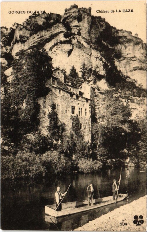 Carte postale ancienne Gorges du Tarn - Chateau de la Caze