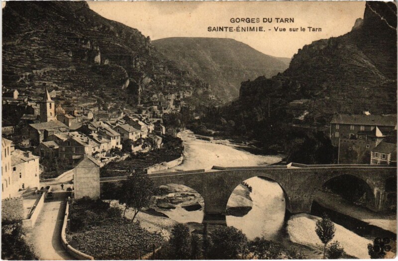 Carte postale ancienne Gorges du Tarn - Sainte-Enimie