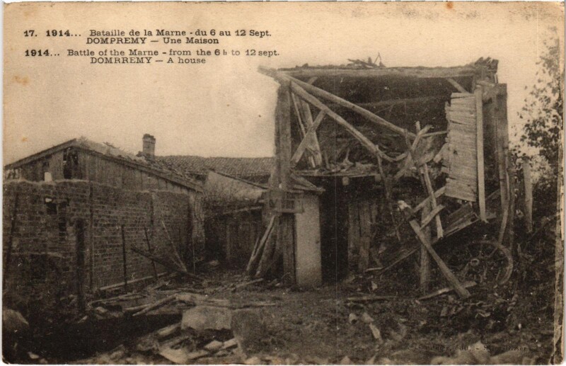 Carte postale ancienne Militaire - Dompremy - Une Maison à Dompremy