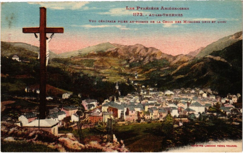 Carte postale ancienne Ax les Thermes- vue generale France à Ax-les-Thermes