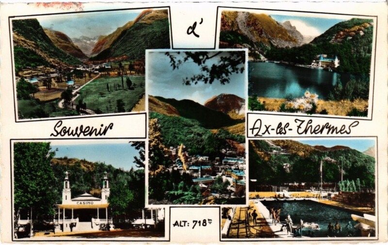 Carte postale ancienne Ax les Thermes- souvenir France à Ax-les-Thermes