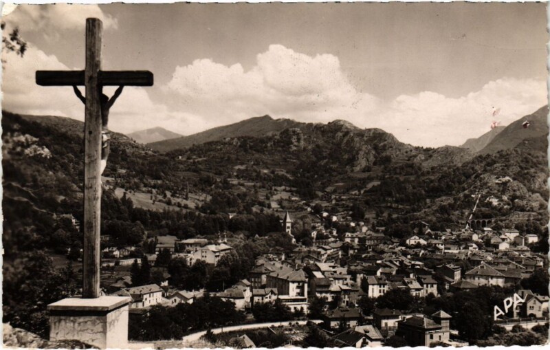 Carte postale ancienne Ax les Thermes- vue generale France à Ax-les-Thermes