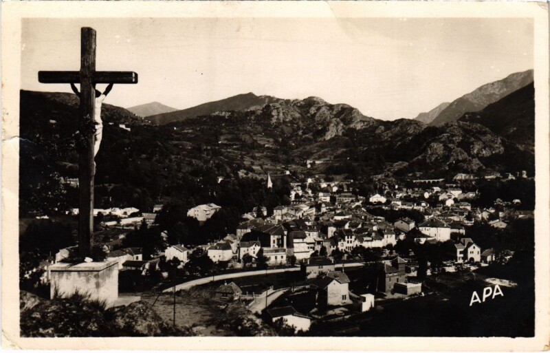 Carte postale ancienne Ax les Thermes- vue generale France à Ax-les-Thermes