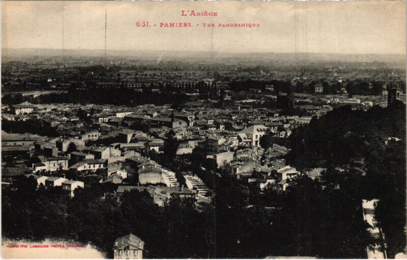 Carte postale ancienne Pamiers- vue panoramique France à Pamiers
