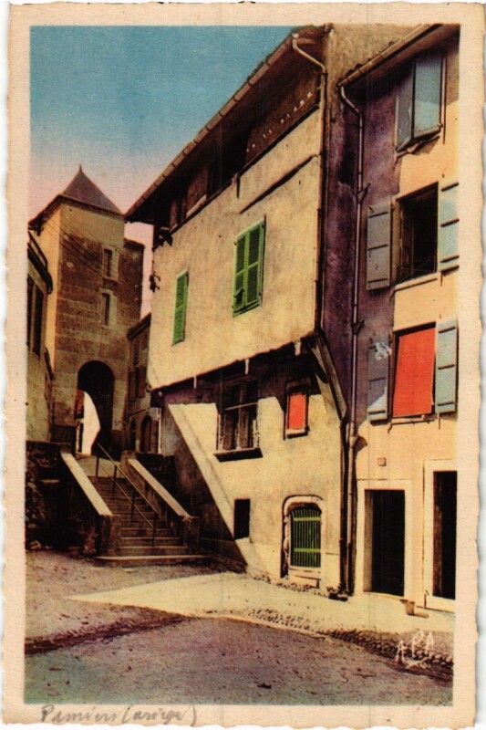 Carte postale ancienne Pamiers- Le Porche du Castella France à Pamiers