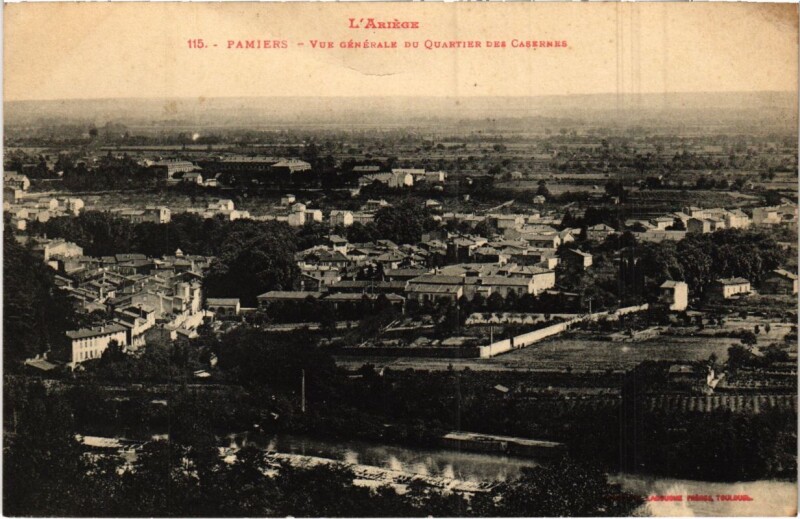 Carte postale ancienne Pamiers- vue generale France à Pamiers