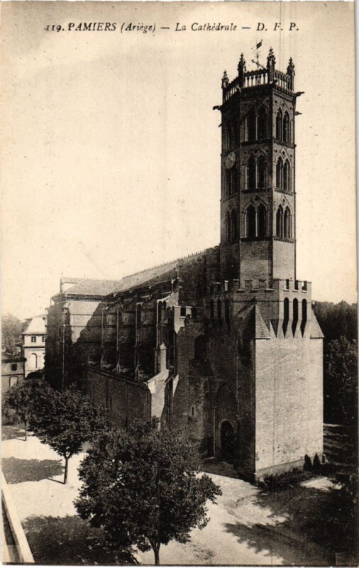 Carte postale ancienne Pamiers- La Cathedrale France à Pamiers