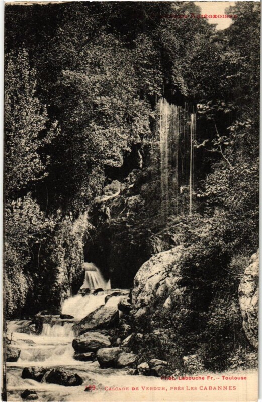 Carte postale ancienne Cascade de Verdun France à Verdun