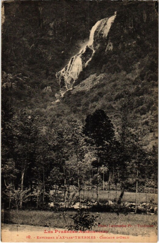 Carte postale ancienne Cascade d'Orlu France