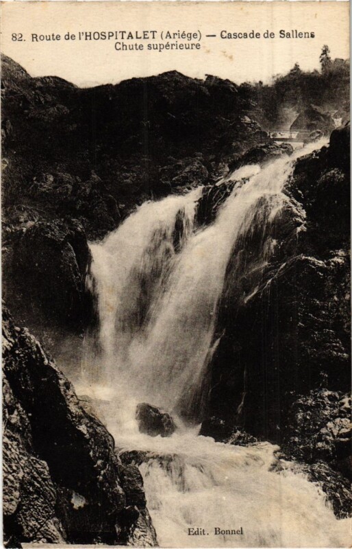 Carte postale ancienne Cascade de Sallens France