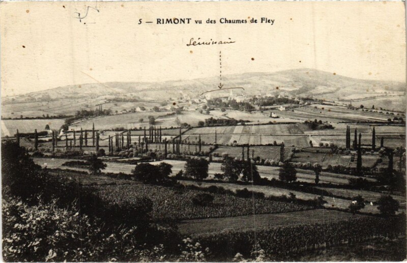 Carte postale ancienne Rimont- vu des Chaumes de Fley France à Rimont