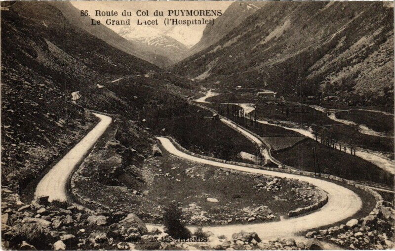 Carte postale ancienne Route du Col de Puymaurens,Le Grand Lacet France