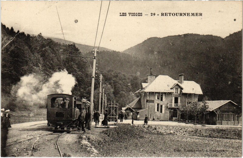 Carte postale ancienne Retournemer Tram Vapeur