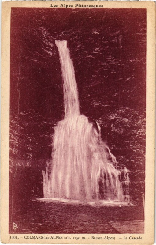 Carte postale ancienne Colmars-les-Alpes La Cascade à Colmars