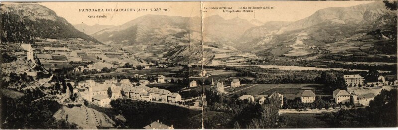 Carte postale ancienne Panorama de Jausiers à Jausiers
