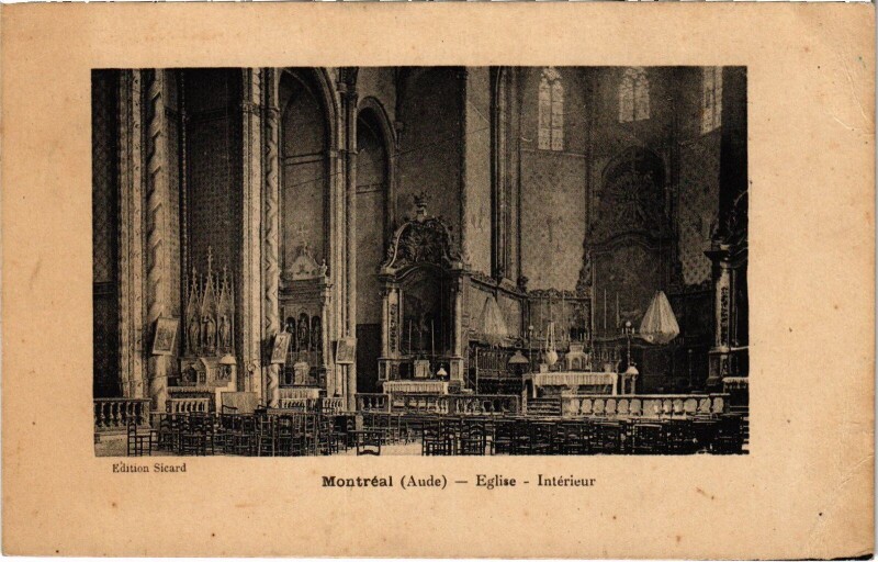Carte postale ancienne Montréal - Eglise - Intérieur à Montréal