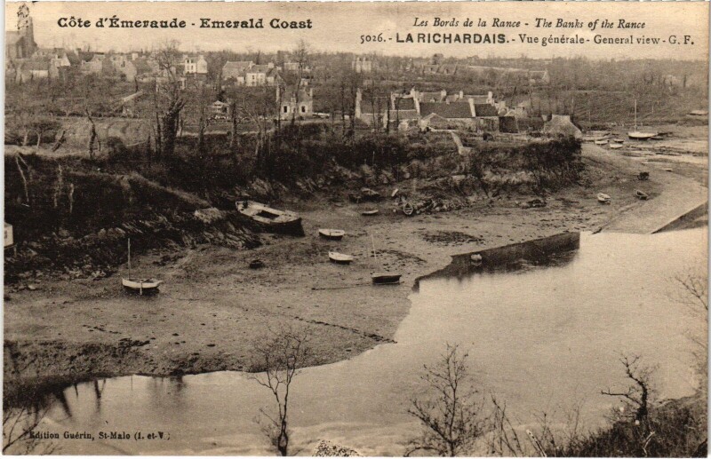 Carte postale ancienne La Richardais - Vue générale à La Richardais