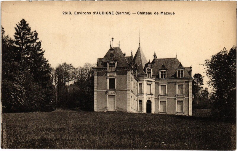 Carte postale ancienne Environs d'Aubigné - Chateau de Mazoué