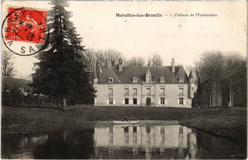 Carte postale ancienne Marolles-les-Braults - Chateau de Monhoudou à Marolles-les-Braults