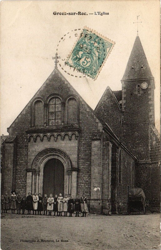 Carte postale ancienne Greey-sur-Roc - L'Eglise